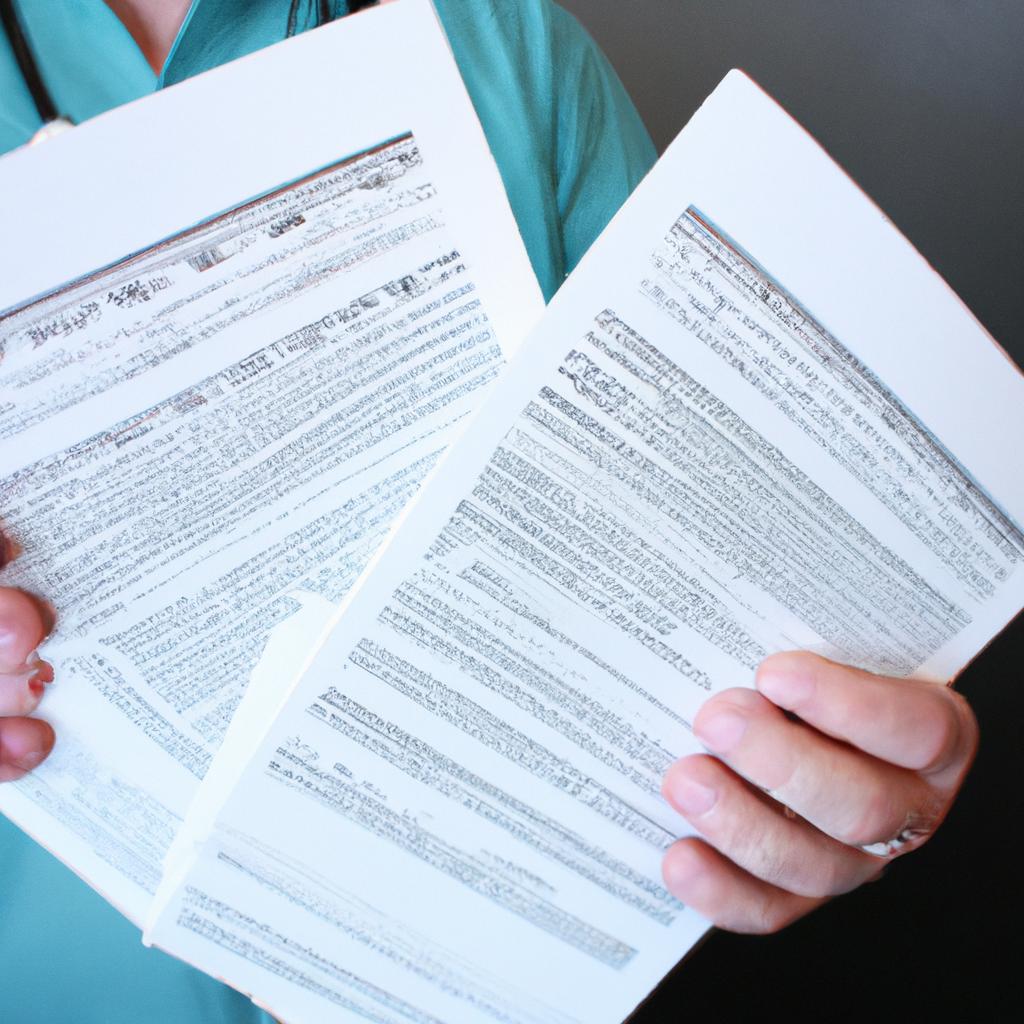 Person holding medical and financial documents